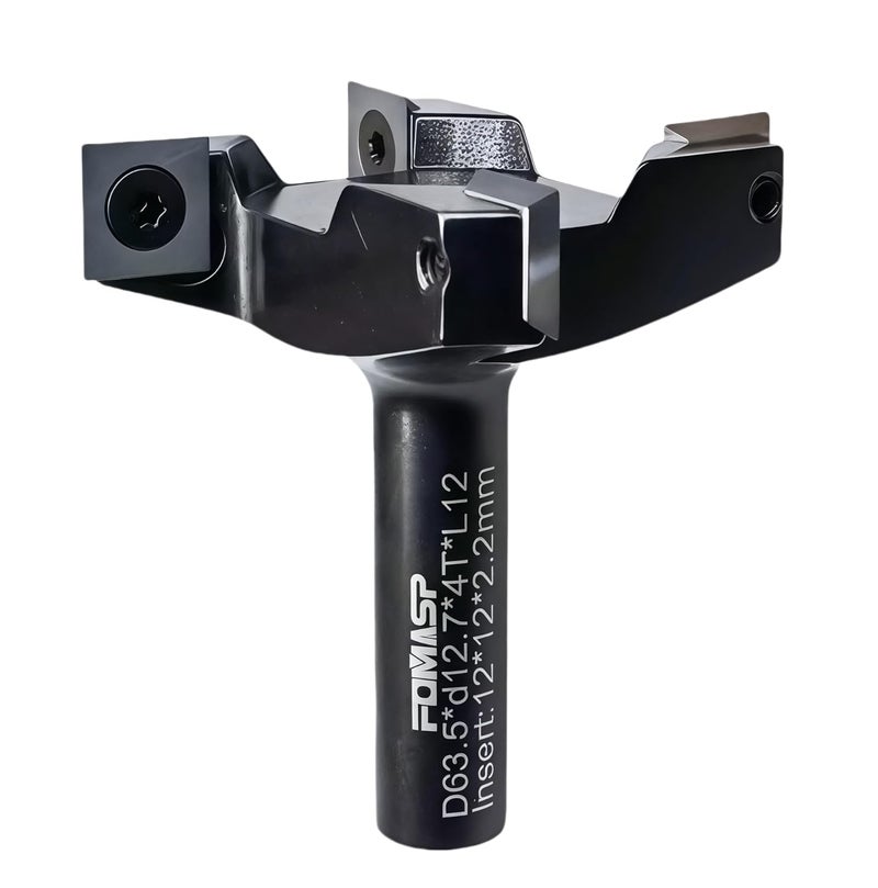 FomaSP CNC Spoilboard Surfacing Router Bit,1/2"(12.7mm) Shank,2-1/2"(63.5mm) Cutting Diameter,Slab Flattening Router Bit,Replaceable Carbide Inserts Wood Planer Bit with 4 Wings for Woodworking. - Image 1